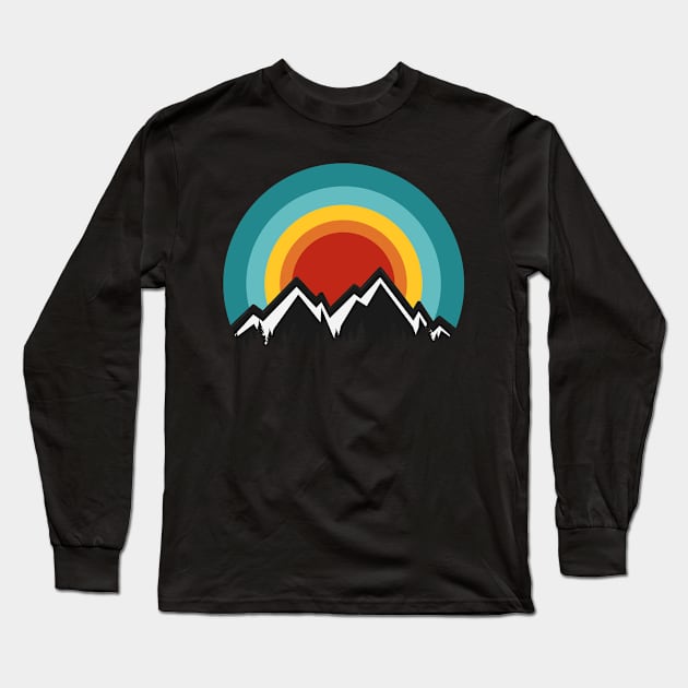 Camping Mountain Long Sleeve T-Shirt by Usea Studio